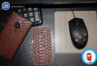 Mouse-Pad-dark-brown-leather--Nokia-1520---samsung-s6-brown-snake-leather