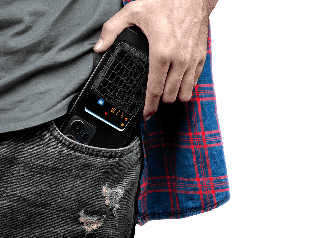 قراردادن کارت در جاکارتی چرمی ماهوت