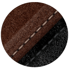 چرم قهوه‌ای تیره مات <br> چرم مشکی