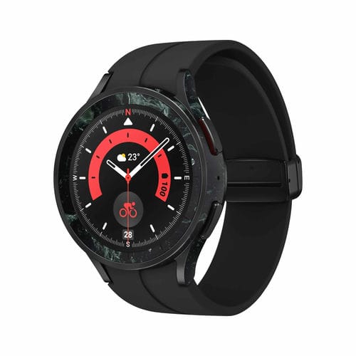 Samsung_Watch5 Pro 45mm_Graphite_Green_Marble_1
